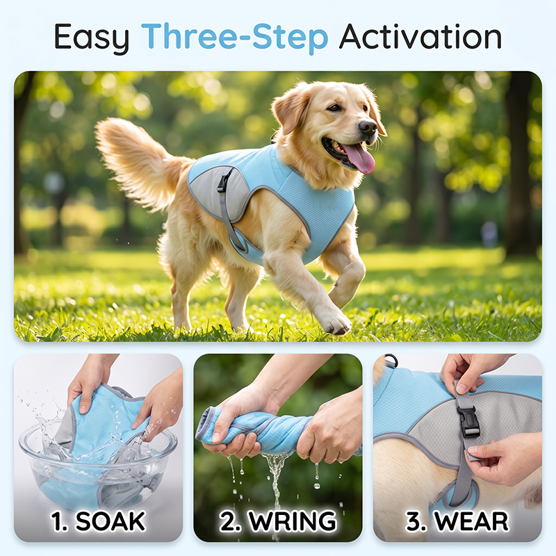 πΆ 48% OFF NOW! βοΈ Dog Cooling Vest Harness β Ice-silk fabric & adjustable β Keeps your pet cool in summer β perfect for walks, beach or travel πΎπβ¨