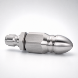 🔩Stainless Steel 7-Jet Sewer Jetter Nozzle with 1/4-In Quick Connect