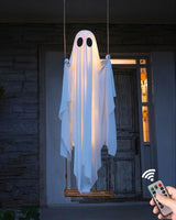 🎃FLASH SALE 55% OFF👻 5FT Light-Up Swinging Ghost⚡Bring Your Porch to Life