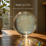 Holographic Refraction Art Sphere – Premium Optical Glass Light Prism Decor for Home & Office