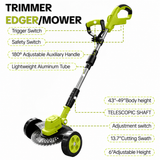 21V Cordless 3-in-1 Grass Trimmer & Mini Mower