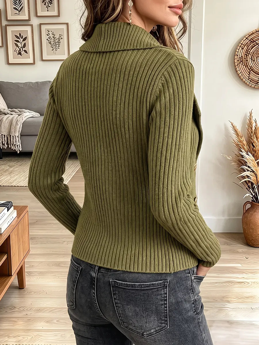 Vintage Elegant Knitted Button Jacket