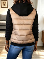 Vintage Hooded Patchwork Art Casual Stylish Long Sleeve Coat