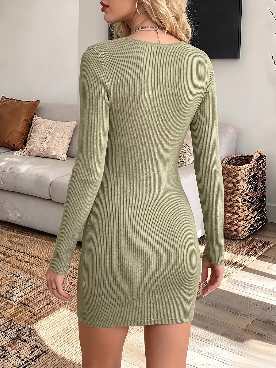 Vintage Elegant Knitted Fabric Cross Dress