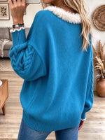 Women's Elegant Fur Collar Sweater