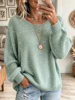 Women's Sequin Embellished Knit Sweater