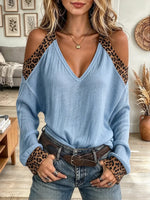 Women's Cold Shoulder Long Sleeve Blouse