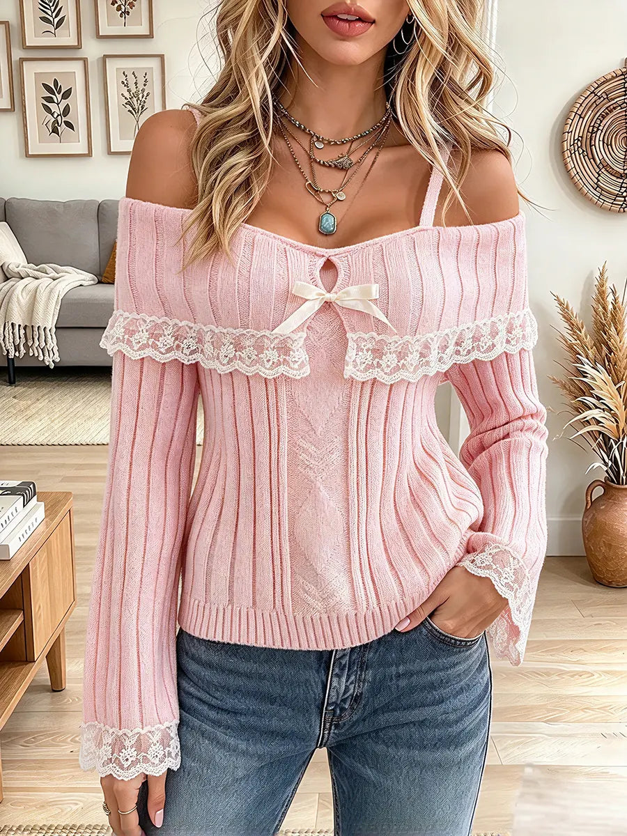Vintage Elegant Patchwork Lace Sweater