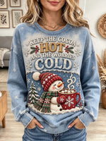Women's Snowman Hot Cocoa Sweatshirt