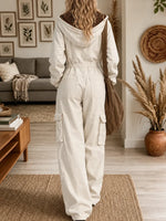 Women's Hooded Cargo Jumpsuit