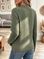 Vintage Elegant Knit Patchwork Zip Shirt