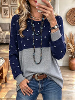 Women's Long Sleeve Crew Neck Loose Fit Pullover Top