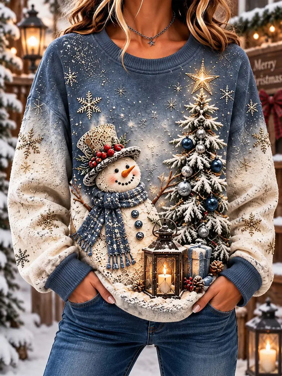 Lovely Christmas Pattern Art Casual Stylish Long Sleeve Sweatshirt