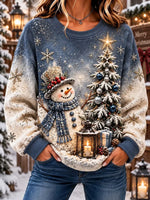 Lovely Christmas Pattern Art Casual Stylish Long Sleeve Sweatshirt