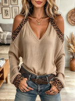 Women's Cold Shoulder Long Sleeve Blouse