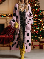 Women's Long Fuzzy Knit Cardigan