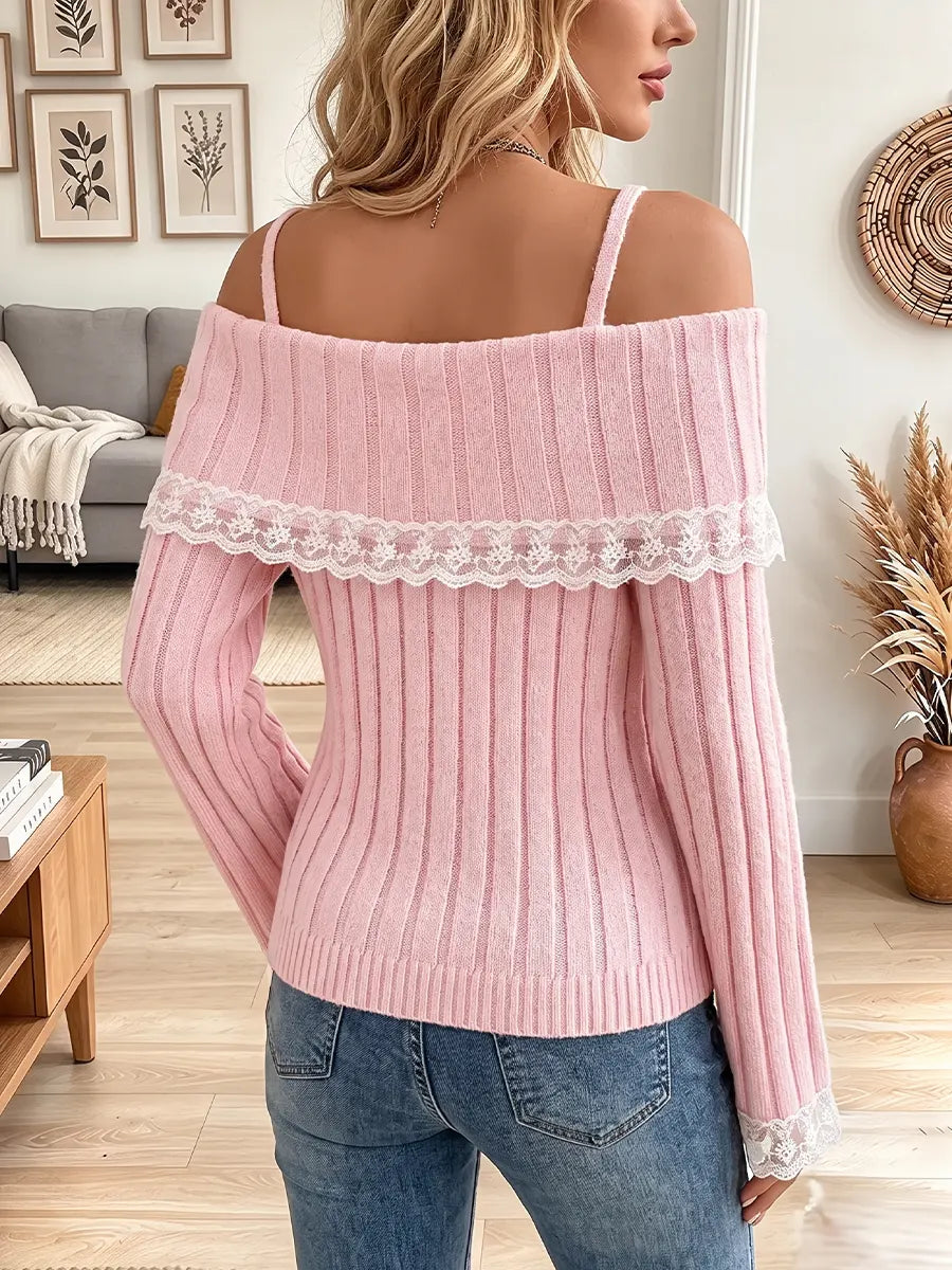 Vintage Elegant Patchwork Lace Sweater