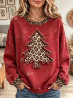 Women's Leopard Tree Print Sweatshirt