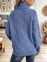 Vintage Elegant Cable Knit Turtleneck Sweater