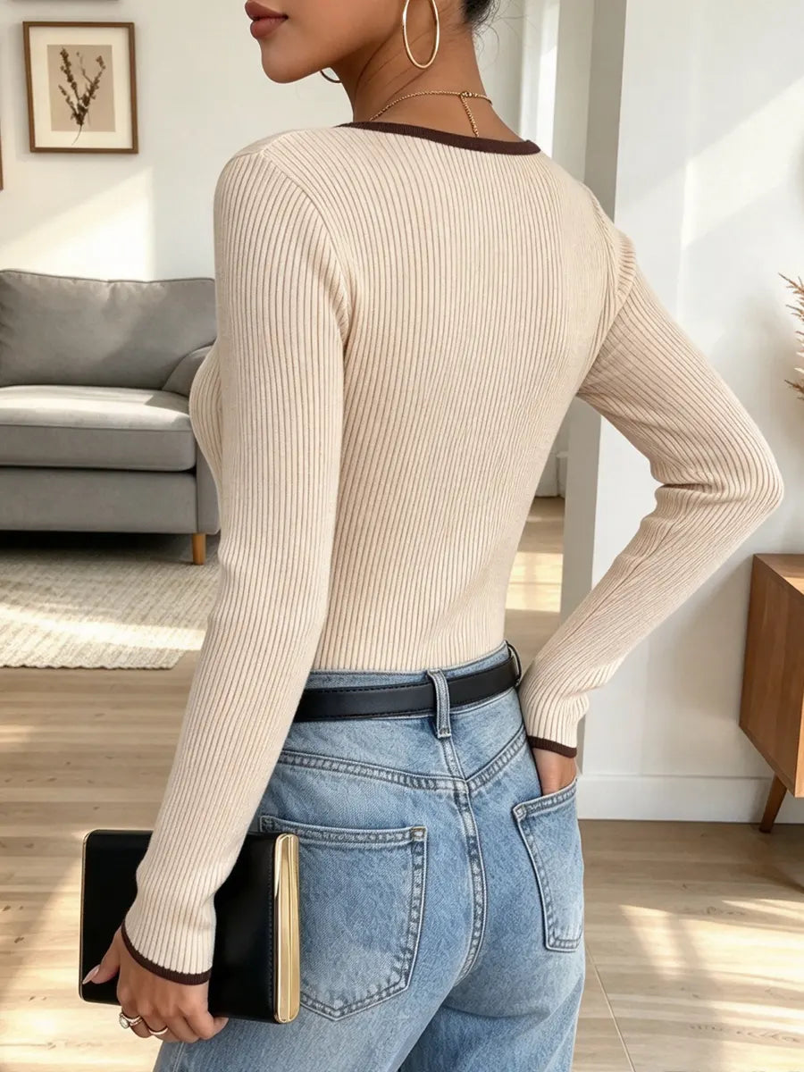 Vintage Elegant Knitted Art Casual Stylish Long Sleeve Top